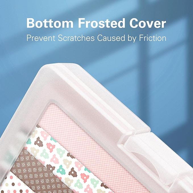 Denkee 12 x 12 Paper Storage, 6 Pack Scrapbook Paper Organizer Storage, Craft Organizers Box, Portable Storage Containers for Board Game, Craft, Art Supplies