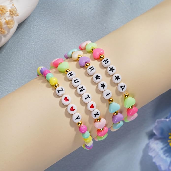 Beaded Bracelets Inspired by Korean Kpop Set, 4 Piece Stackable Stretch Friendship Set, Hunter Cosplay Costume Jewelry, Chrismas Birthday Gifts for Girls Women