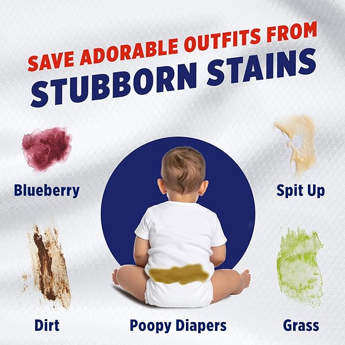 OxiClean Max Force Laundry Stain Remover Spray, Newborn & Baby Essentials, Stain Treater, 12 fl oz, 3-Pack