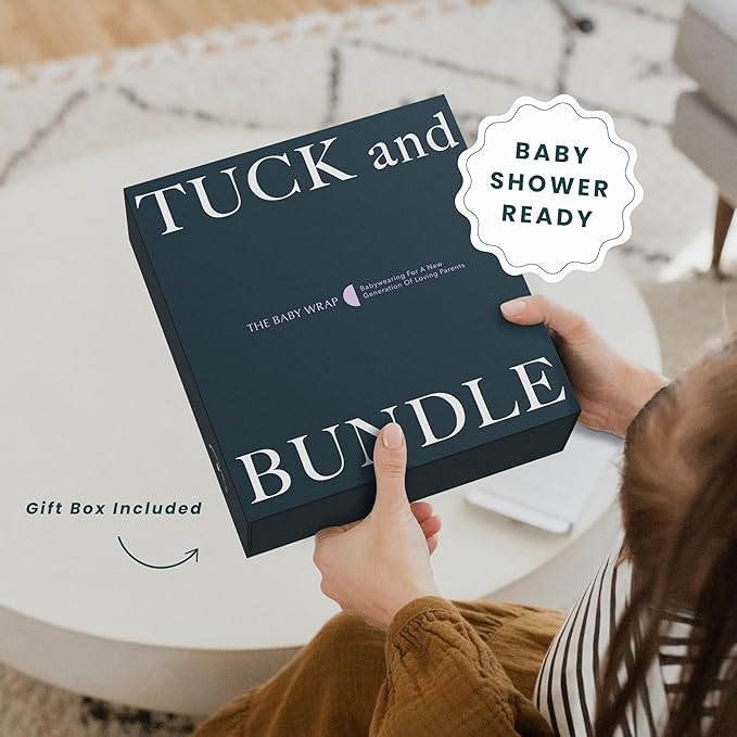 Tuck and Bundle Baby Wrap Carrier for Newborns, Infant Carrier for Babywearing, 8-35 lb Lightweight Soft Tencel Modal Baby Wraps, Baby Essentials, Best for Baby Shower, 0-18 Months Old - Sandstone