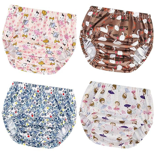 Joyo roy Plastic Pants Plastic Underwear Covers for Potty Training Rubber Pants for Toddlers Plastic Underwear Cover Swim Diaper Covers for Toddlers Clothing Covers Plastic Diaper Covers for Girls 5T