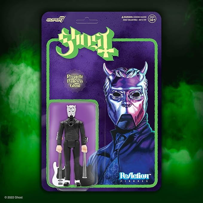 Super7 Ghost Prequelle Nameless Ghoul Reaction Figure - 3.75" Ghost Action Figure with Accessories Heavy Metal Collectibles and Retro Toys