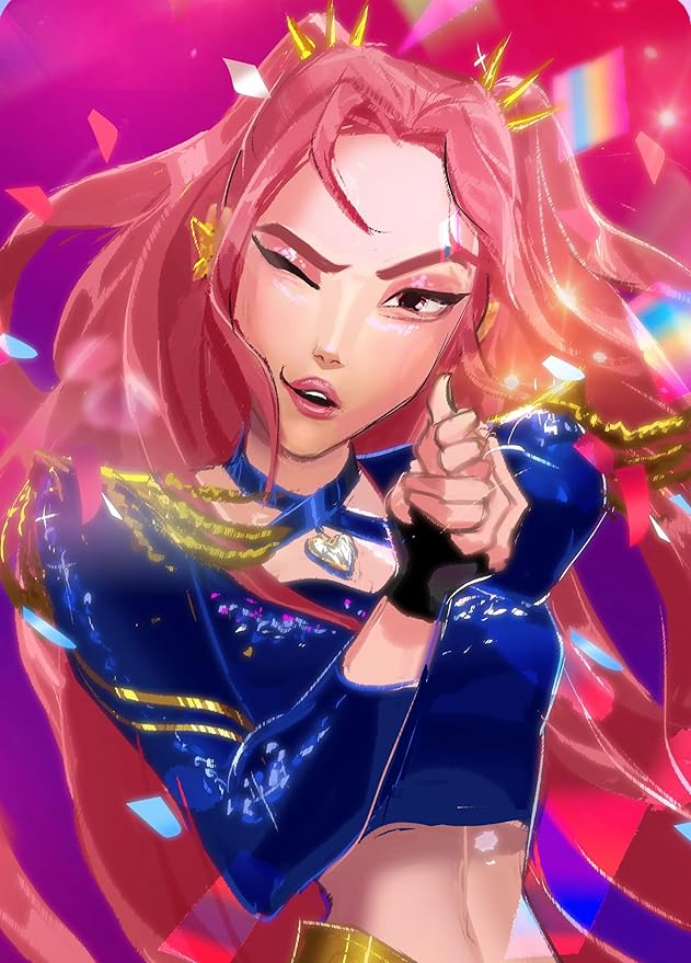 Displate Metal Poster KPop Demon Hunters - Icons of the Screen - Sparkling Mira Portrait - Huntrix Kpop Merch - Collectible Gift - Room Decorations Wall Art Decor Gifts Movie Posters - 12.6x17.7 in