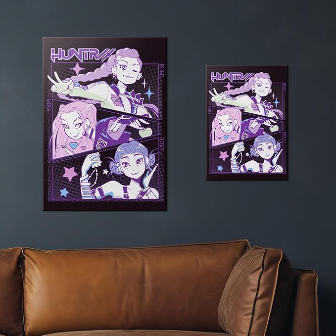Displate Metal Poster KPop Demon Hunters - Netflix - Huntrx Rumi, Mira, and Zoey - Huntrix Kpop Merch - Collectible Gift – Premium Decorations Wall Art Decor Gifts Movie Posters - 12.6x17.7 in