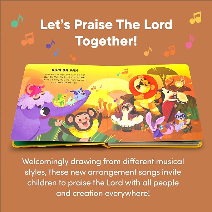 Praise The Lord Christian Sound Books for Kids - Christmas, Baptism, Christening, Dedication Gifts for Boys and Girls - Religious Toys, Music Books for Toddlers