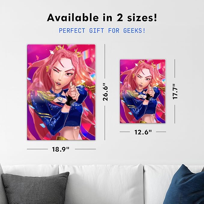 Displate Metal Poster KPop Demon Hunters - Icons of the Screen - Sparkling Mira Portrait - Huntrix Kpop Merch - Collectible Gift - Room Decorations Wall Art Decor Gifts Movie Posters - 12.6x17.7 in