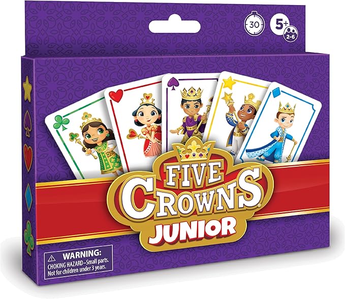 Five Crowns Jr Card Games for Kids – Family Games Night, Card Games for Families, Multi-Player, Screen Free, Travel Games, Playing Cards, Family Activities