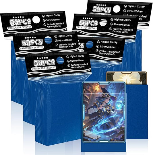 Night Blue Card Sleeves Fit for MTG, 300 Pieces Perfect Fit Standard Card Sleeves for Trading Card Sports Cards Baseball Cards TCG Magic,Affordable Sturdy and Nice Shuffling