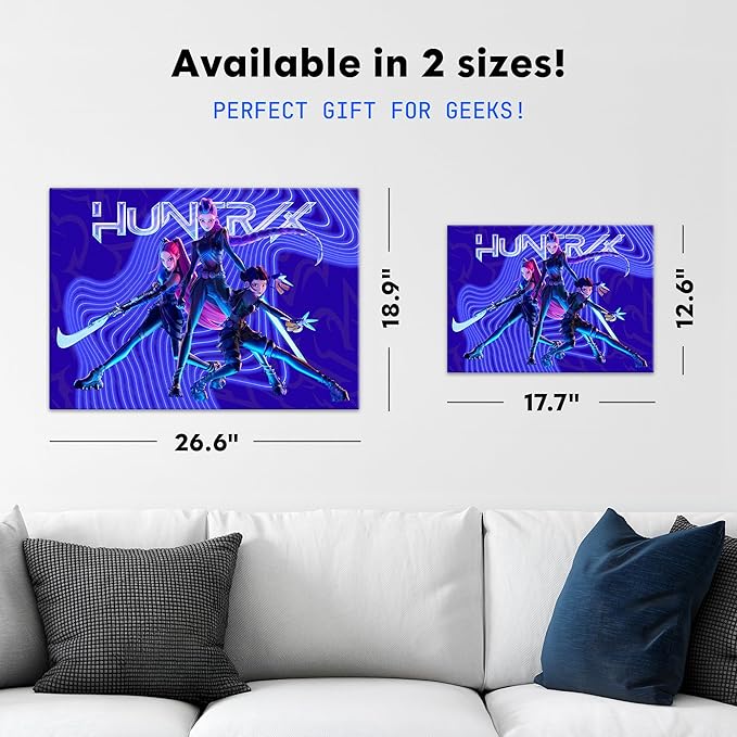 Displate Metal Poster KPop Demon Hunters (2025) - Netflix - Demon Hunters Trio - Huntrix Kpop Merch - Collectible Gift – Premium Decorations Wall Art Decor Gifts Movie Posters - 18.9x26.6 in