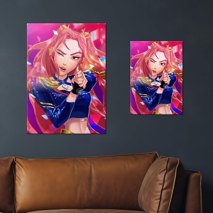 Displate Metal Poster KPop Demon Hunters - Icons of the Screen - Sparkling Mira Portrait - Huntrix Kpop Merch - Collectible Gift - Room Decorations Wall Art Decor Gifts Movie Posters - 12.6x17.7 in