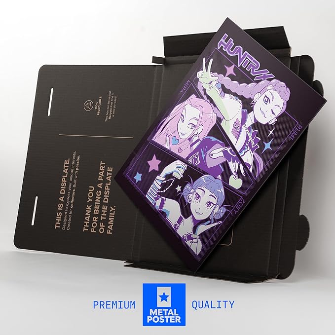 Displate Metal Poster KPop Demon Hunters - Netflix - Huntrx Rumi, Mira, and Zoey - Huntrix Kpop Merch - Collectible Gift – Premium Decorations Wall Art Decor Gifts Movie Posters - 18.9x26.6 in