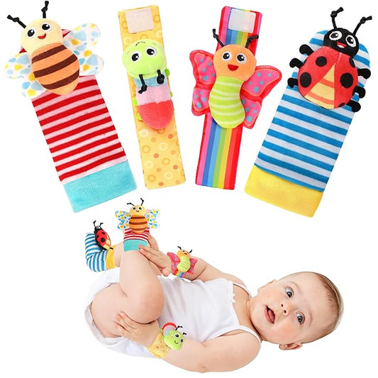 Baby Toys for 0-12 Months Newborn Boys and Girls Gifts Wrist Rattle Socks for Babies 0-6 Months Infant Girl Boy Toys for Babies 3-6 Months Shower Gifts Baby Essentials