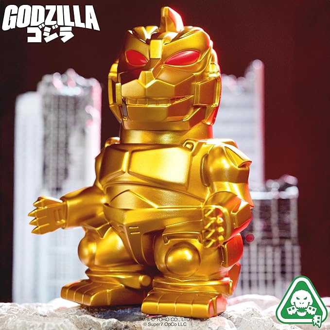 Super7 Fun! Fun! Toho Mechagodzilla (Vintage Toy Gold) Vinyl Figure - 5" Toho Godzilla Action Figure - Classic Movie Collectibles and Retro Toys