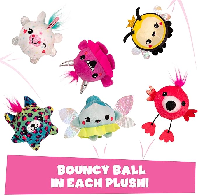 Plush Crush - Series 3 - Puzzle Ball (1-Pack), Surprise Collectible Character Bouncy Ball Plush Toy, Blind Bag by Scentco