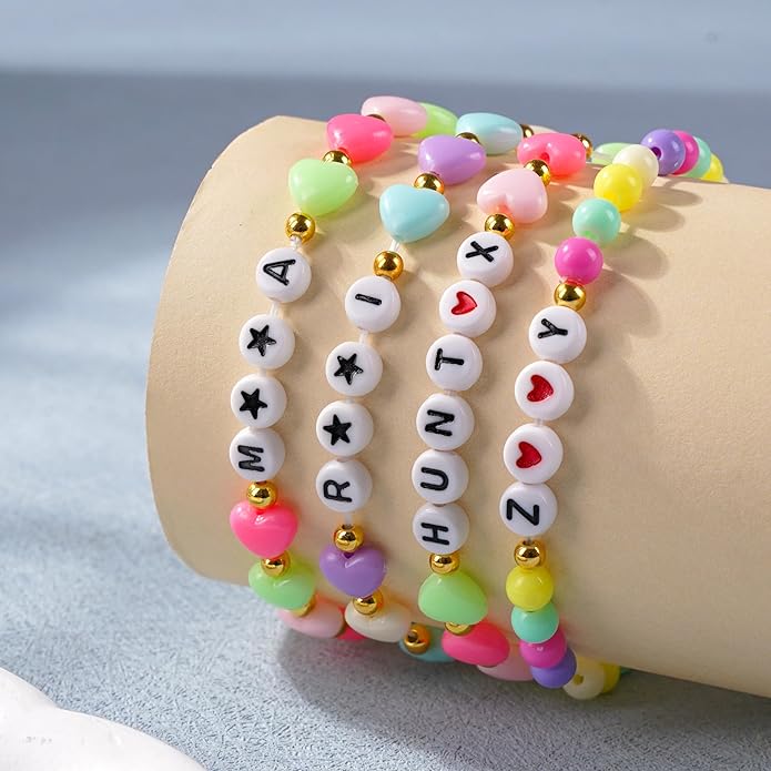 Beaded Bracelets Inspired by Korean Kpop Set, 4 Piece Stackable Stretch Friendship Set, Hunter Cosplay Costume Jewelry, Chrismas Birthday Gifts for Girls Women