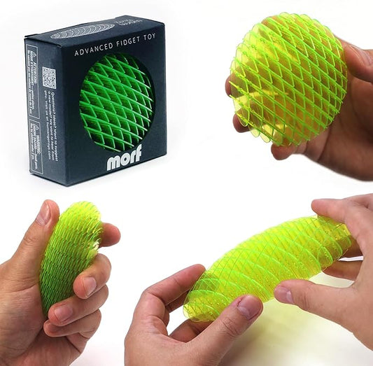 Morf Fidget Worm Toy - Flexible 3D Sensory Slug Figgy Toy for Kids, Teens, and Adults – Stretchy, Quiet, Stress and Anxiety Relief, Focus - For Play, School, Work Gifts, Great For Classroom and Office