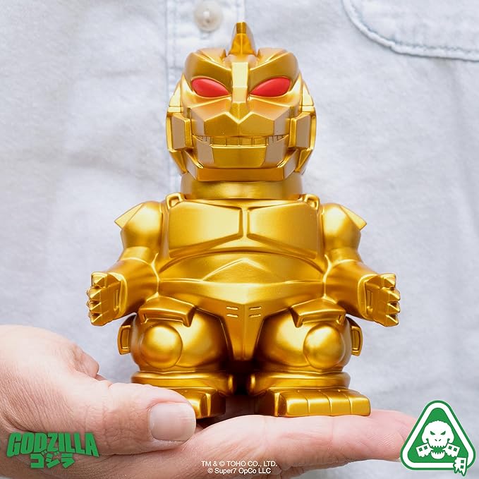 Super7 Fun! Fun! Toho Mechagodzilla (Vintage Toy Gold) Vinyl Figure - 5" Toho Godzilla Action Figure - Classic Movie Collectibles and Retro Toys