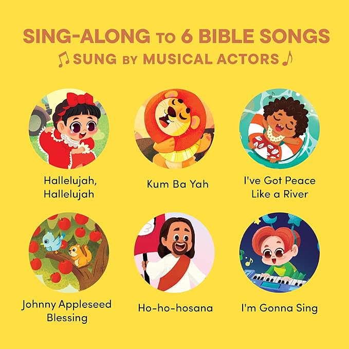 Praise The Lord Christian Sound Books for Kids - Christmas, Baptism, Christening, Dedication Gifts for Boys and Girls - Religious Toys, Music Books for Toddlers