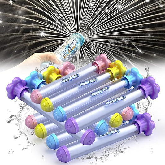 12 Pack Water Soaker Bulk, Super Water Blaster Soaker Gun Set Shoot Up to 40 Feet - Adults Outdoor Super Blaster Water Guns for Kids Age 3-4-5-8-12 Swimming Pool Outdoor Toys (12 pcs/Style B)