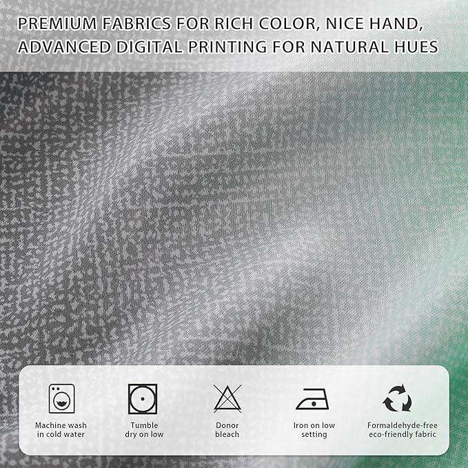 XiDi Green Grey Curtains for Girls Bedroom Decor Kids Blackout Curtains for Nursery Room Darkening Rainbow Princess Unicorn Wall Decals Little Girl 34x72 Inches Long 2 Panels Set