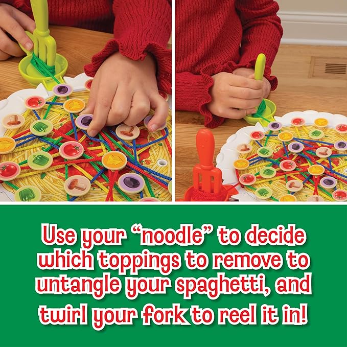 PlayMonster Ready Set Spaghetti Board Game – Kids Games, Family Game, Multi-Player, Board Games for Family Night, Preschool Toys, Hand-Eye-Coordination Game, Ages 6+