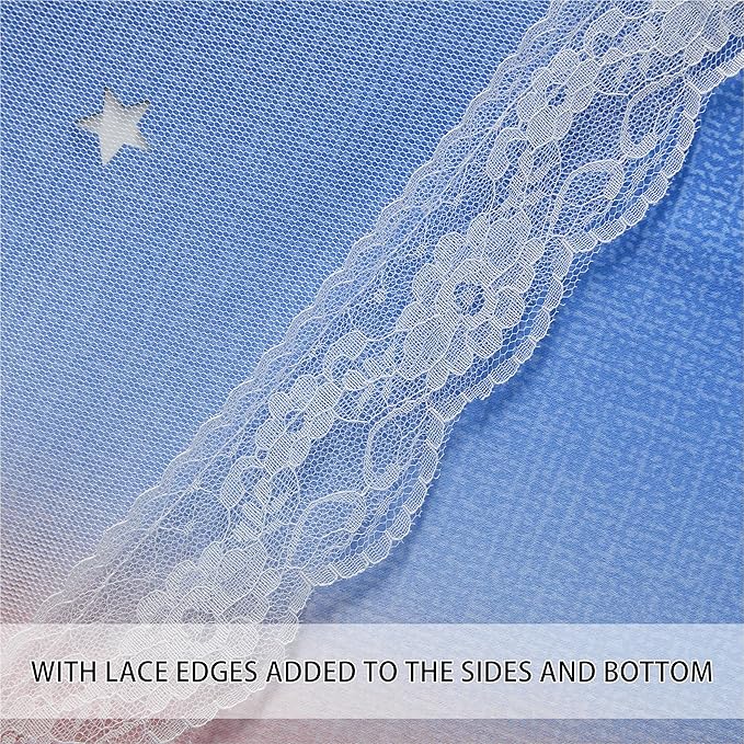 XiDi Blackout Curtains for Girls Bedroom Decor 2 Panels Set, Rainbow Star Design Ideal Drapes for Kids Room with Unicorn Theme Princess Room Decor 45 Inches Length Pink/Grey/Blue 34x45