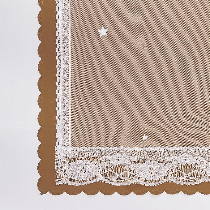 XiDi Black Out Curtains, Double Layer, Unicorn Pattern for Kids & Living Room - 84" Long, 2 Panel Brown